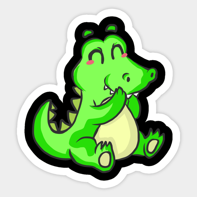 Crocodile animal motif alligator animal welfare for children Sticker by KK-Royal